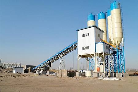 HZS90 Belt Conveyor Concrete Batching Plant