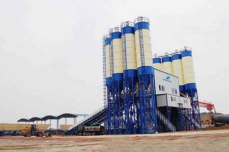 HZS180 Belt Conveyor Concrete Batching Plant