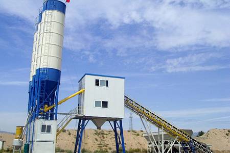 HZS60 Belt Conveyor Concrete Batching Plant